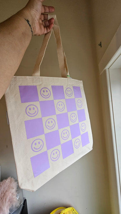 Tote bag: Happy Checkered
