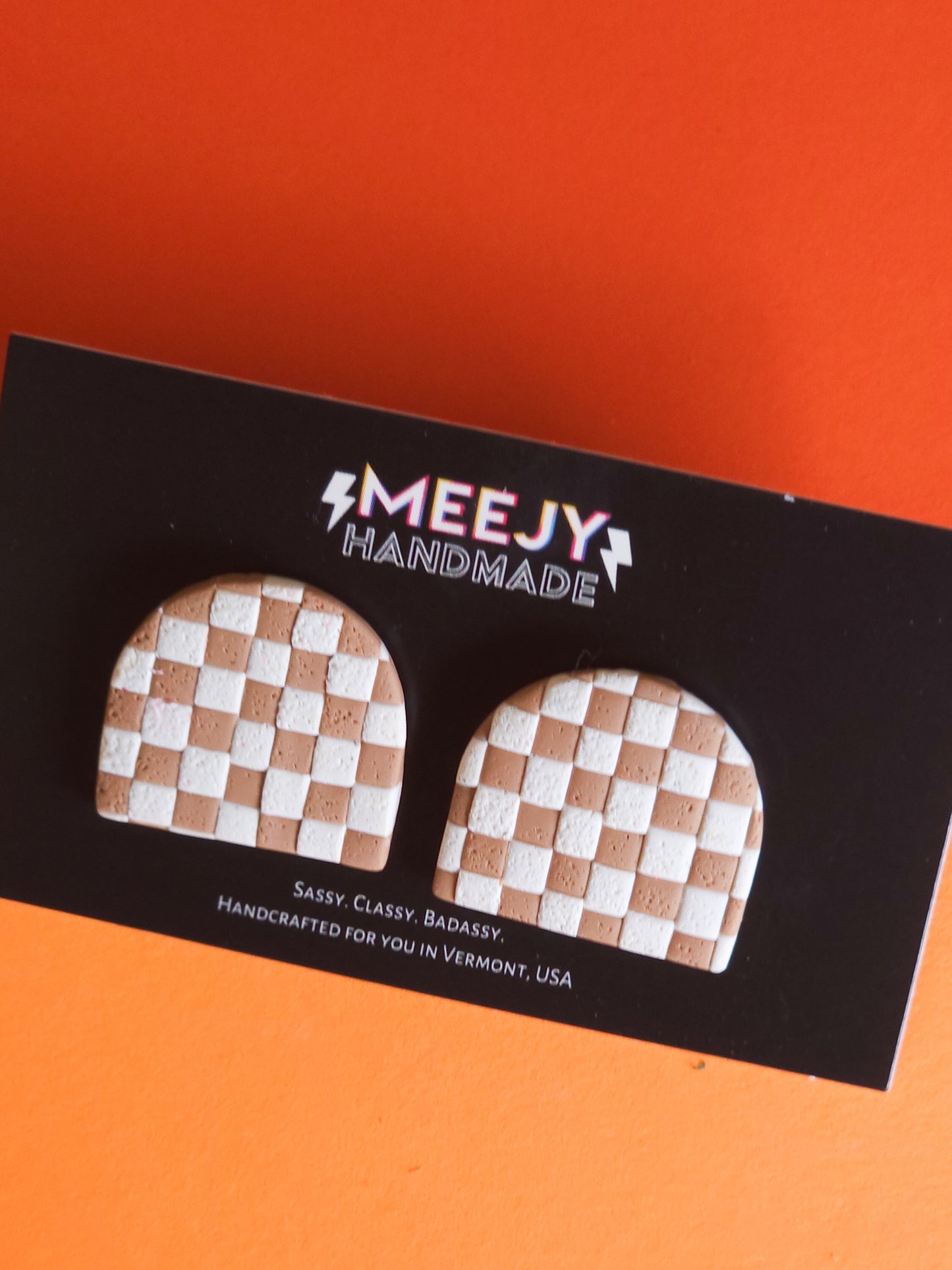 Checkered domed studs