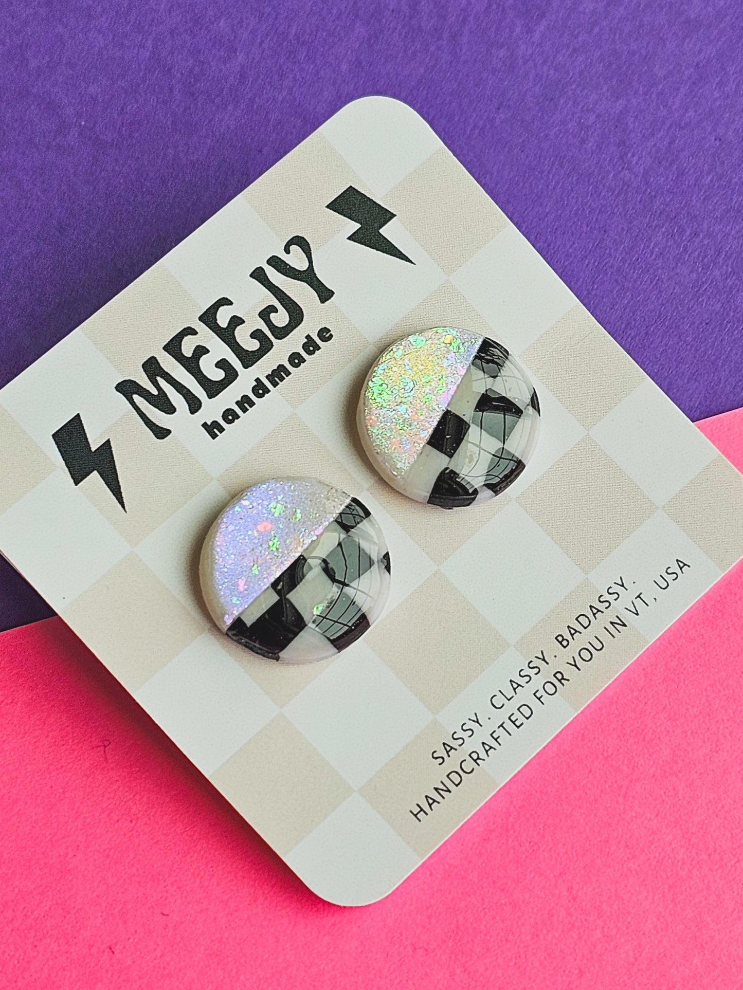 iridescent studs