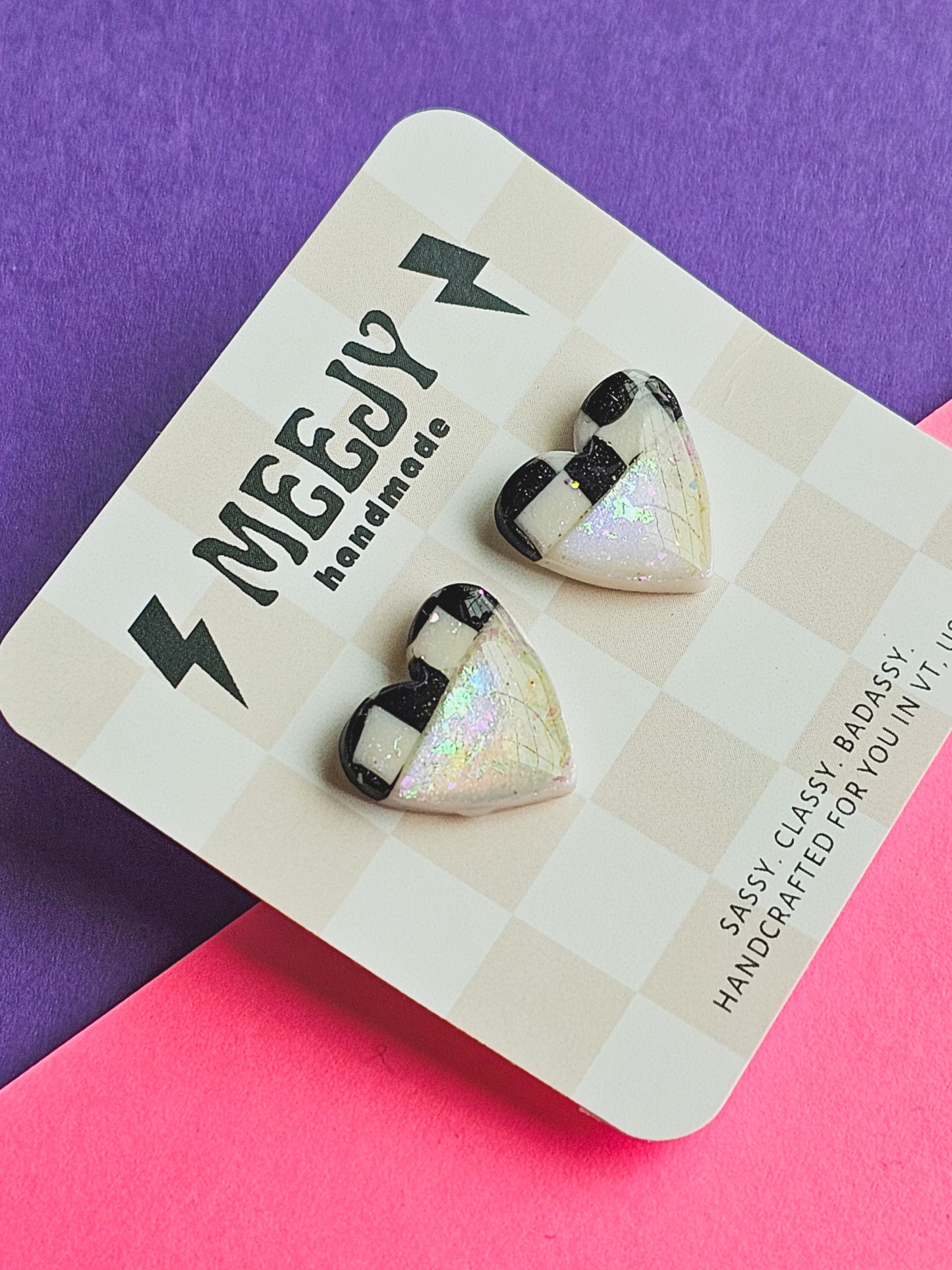 iridescent studs