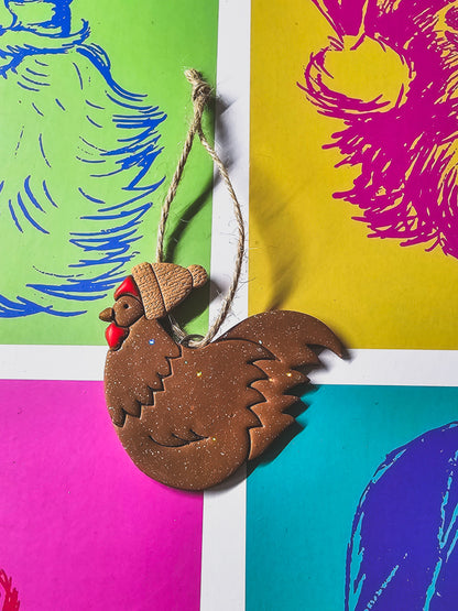 Ornament- Hipster Chicken